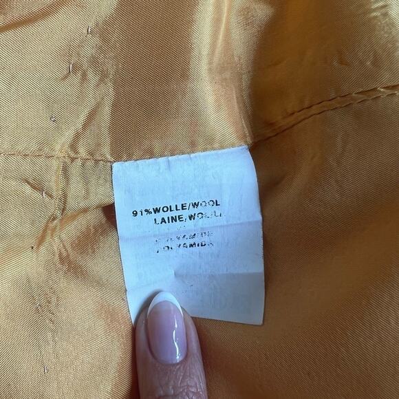 LOUIS FERAUD MARIGOLD YELLOW WOOL PENCIL SKIRT - Picture 5 of 7